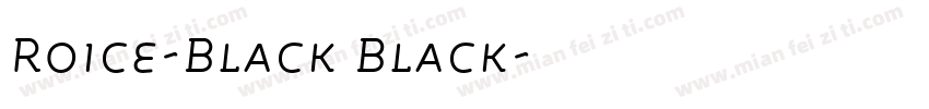 Roice-Black Black字体转换